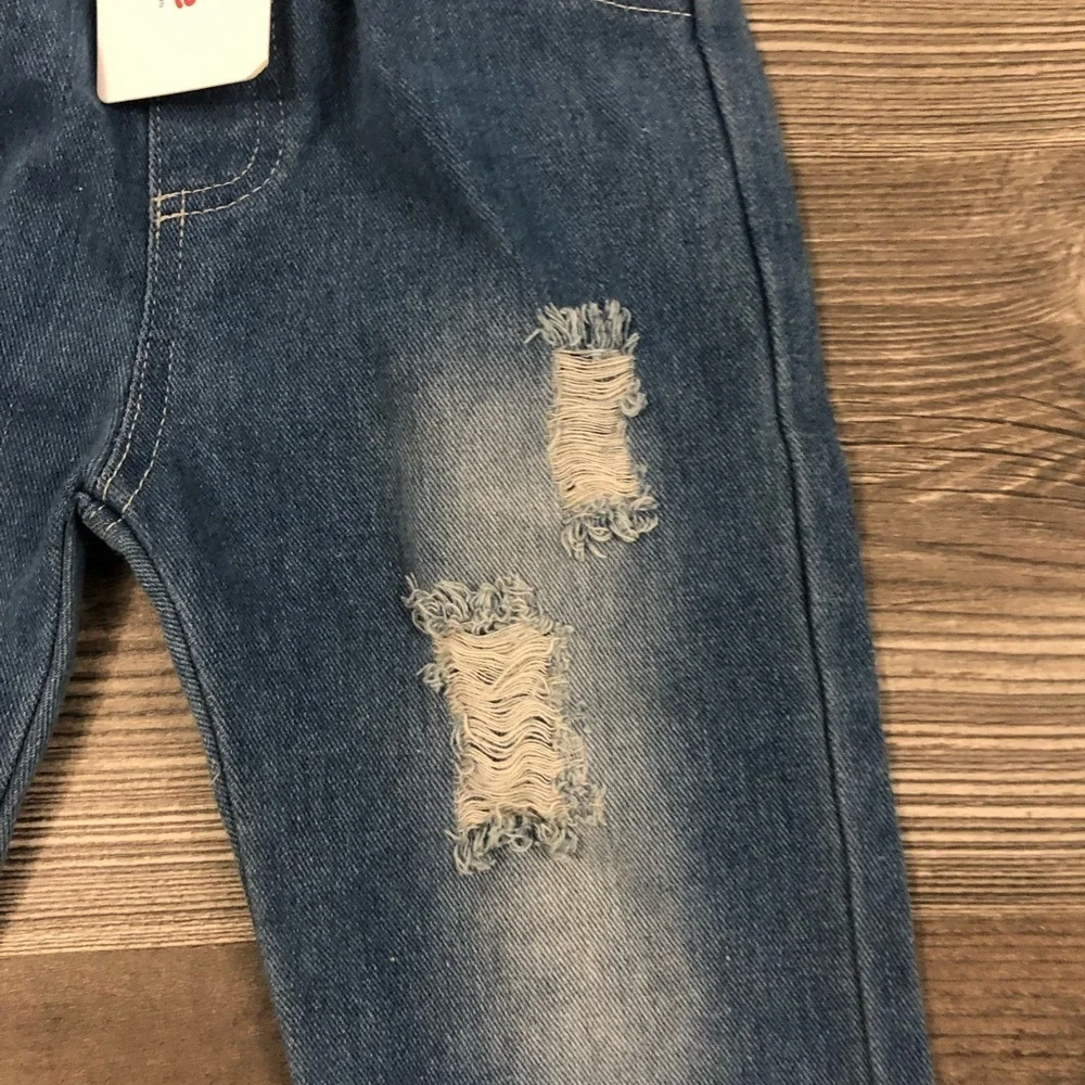 Gap Kids Denim Jogger Pull On Pants - Blue 18-24 M